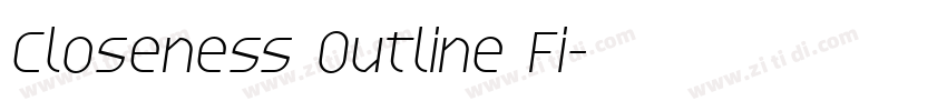 Closeness Outline Fi字体转换